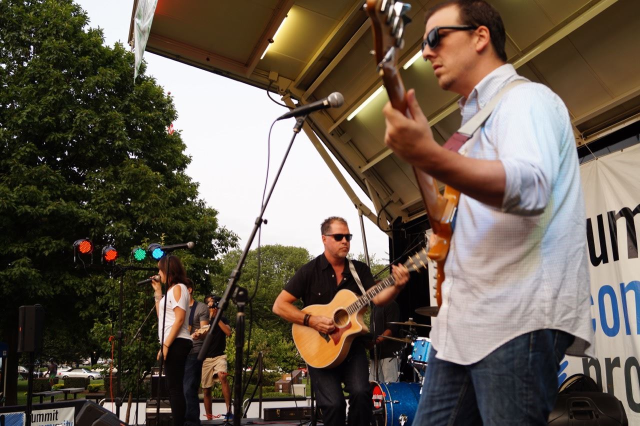 Band plays at the Brian Kirk and the Jirks - Hot Summer Nights event.